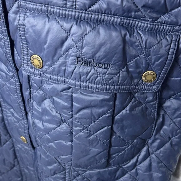 Barbour Navy Quilted Women's Jacket Parka 8 - Picture 11 of 13